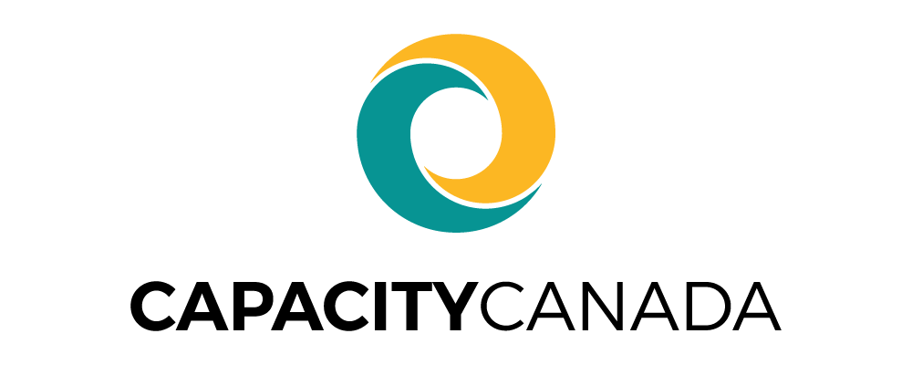 Logo of Capacity Canada, featuring a stylized design with green and orange colours.